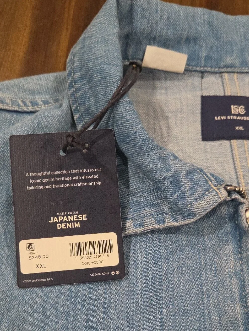 Levi's Light Wash Denim Zip Jacket